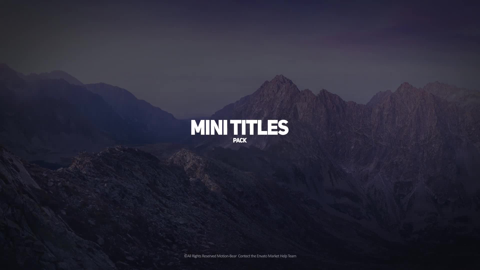 Mini Titles Pack - Download Videohive 19301014