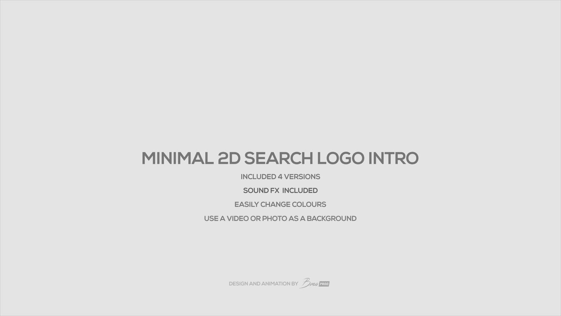 Minimal 2D Search Logo Intro Videohive 27642854 After Effects Image 1