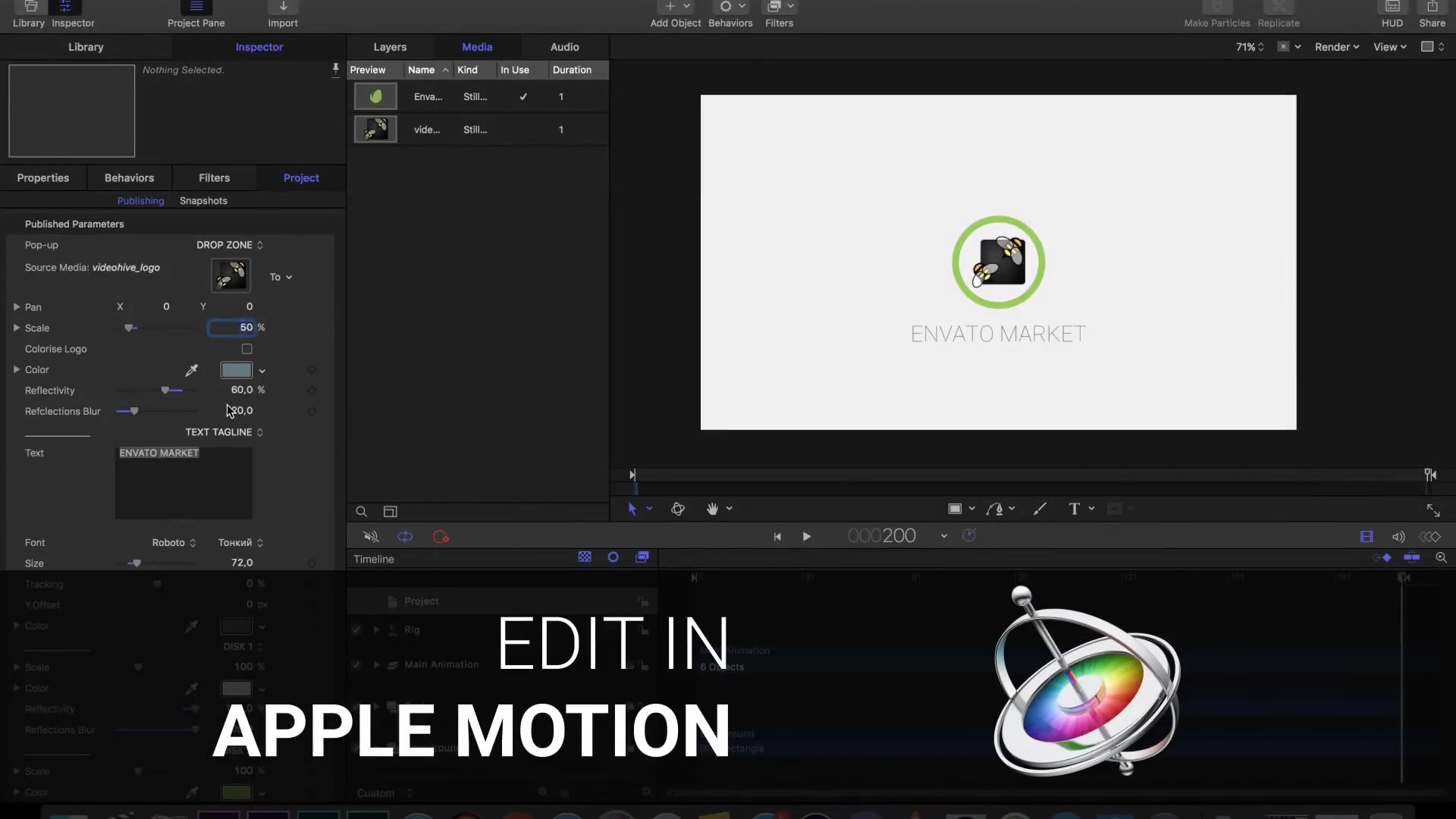 Minimal 3D Logo Reveal | Apple Motion & FCPX Videohive 21373283 Apple Motion Image 4