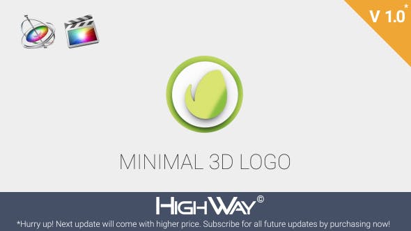 Minimal 3D Logo Reveal | Apple Motion & FCPX - Videohive Download 21373283