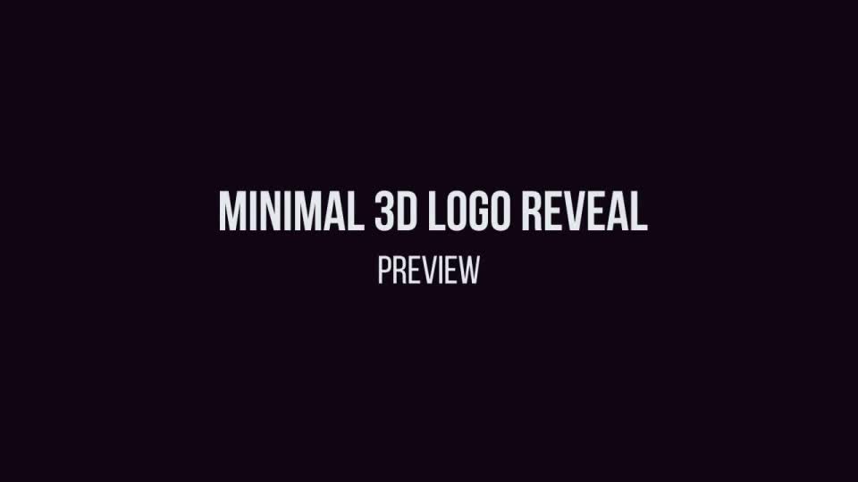 Minimal 3d Logo Reveal Videohive 24018928 After Effects Image 1
