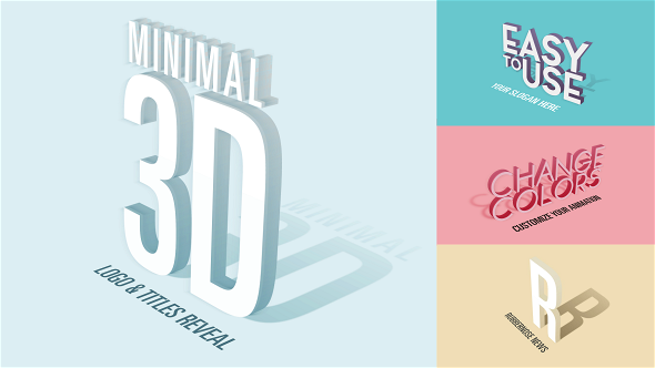 Minimal 3D Logo & Titles Reveal - Download Videohive 19596046