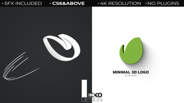 Minimal 3D Logo - Videohive Download 22370419