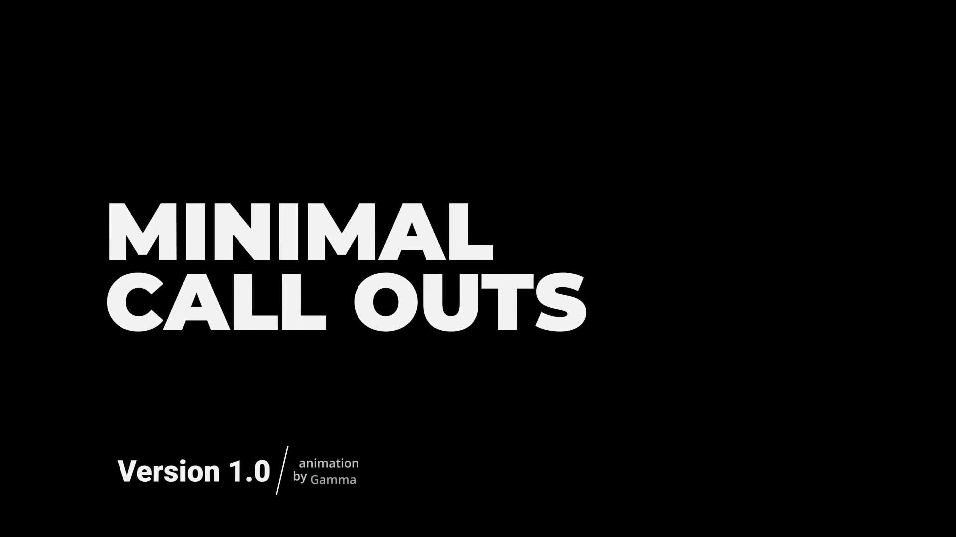 Minimal Call Outs | After Effects Videohive 33765424 After Effects Image 1