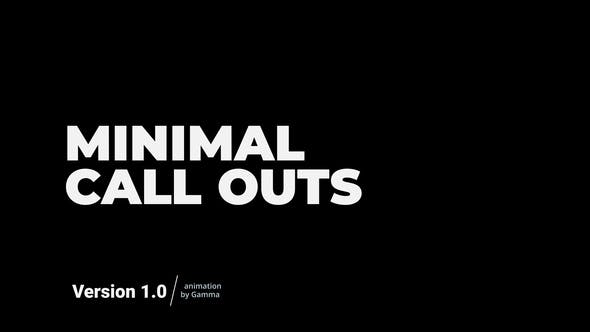 Minimal Call Outs | After Effects - Download 33765424 Videohive