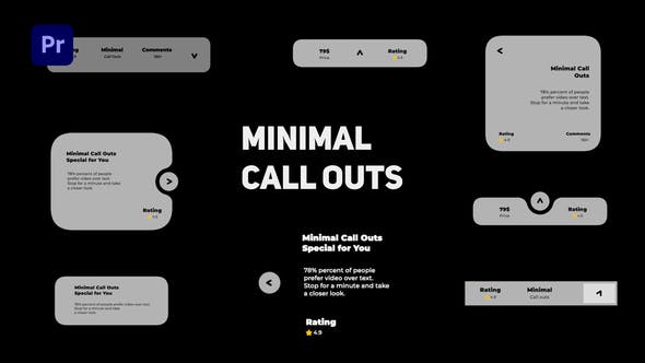 Minimal Call Outs MOGRT - Download Videohive 35168282