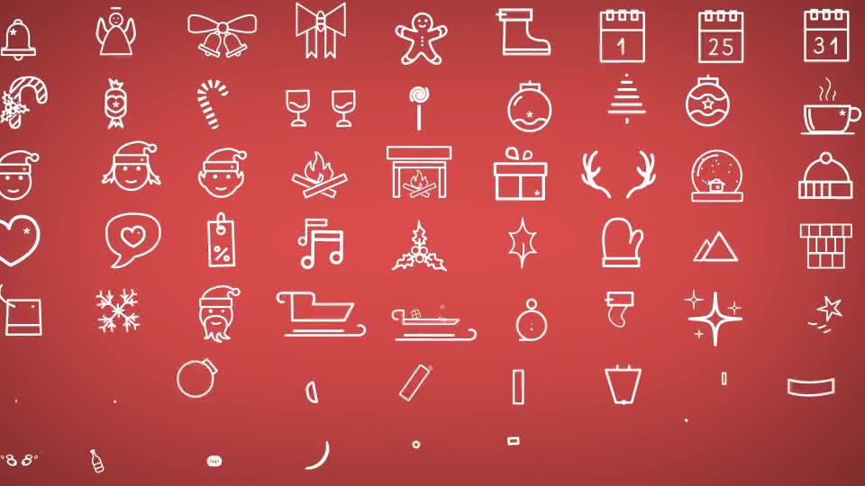 Minimal Christmas Icons - Download Videohive 19031705