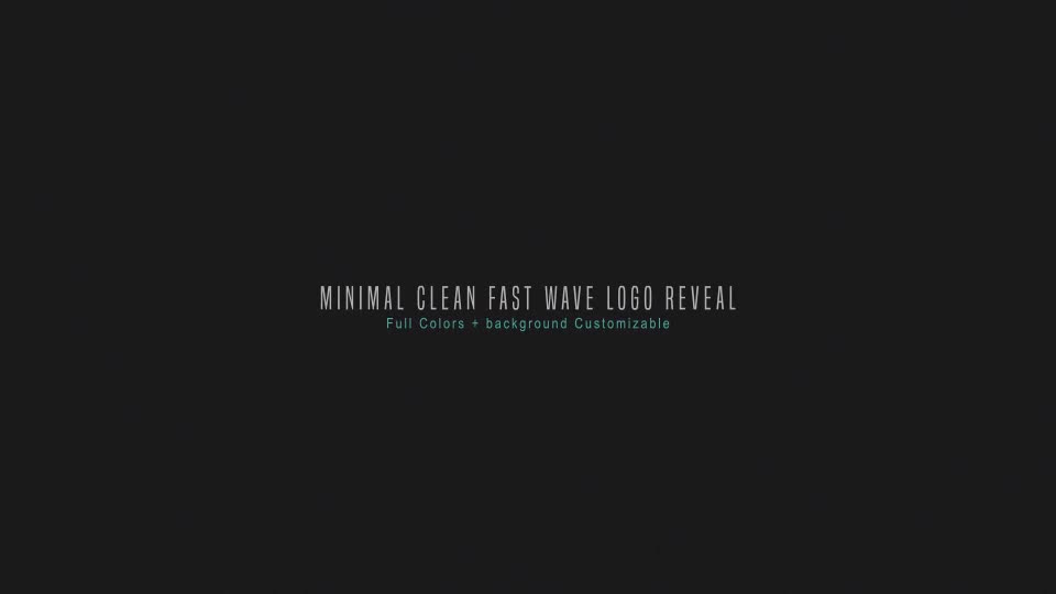 Minimal Clean Fast Wave Logo Reveal - Download Videohive 17568824