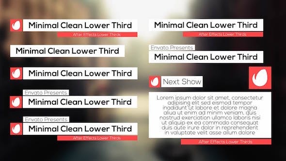 Minimal Clean Lower Third - Download Videohive 12910175