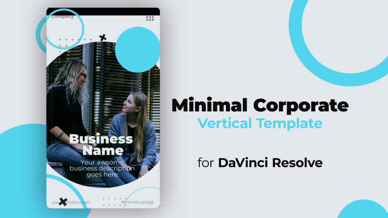 Minimal Corporate | Vertical DaVinci Resolve Template Videohive 33983526 DaVinci Resolve Image 1