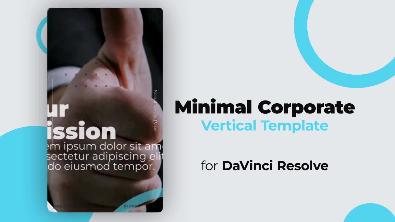 Minimal Corporate | Vertical DaVinci Resolve Template Videohive 33983526 DaVinci Resolve Image 2