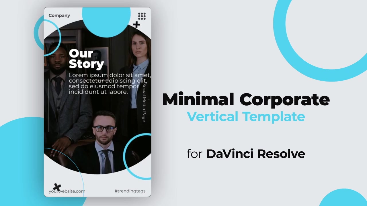 Minimal Corporate | Vertical DaVinci Resolve Template Videohive 33983526 DaVinci Resolve Image 4