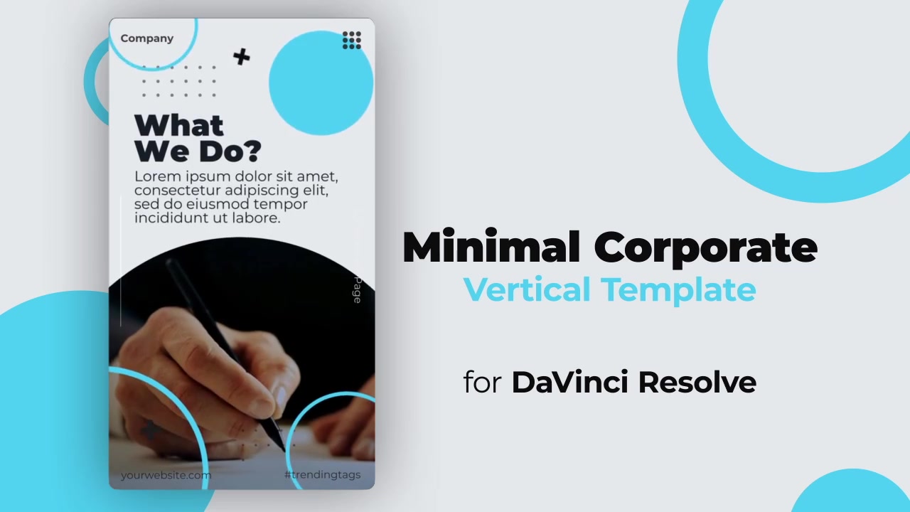 Minimal Corporate | Vertical DaVinci Resolve Template Videohive 33983526 DaVinci Resolve Image 5