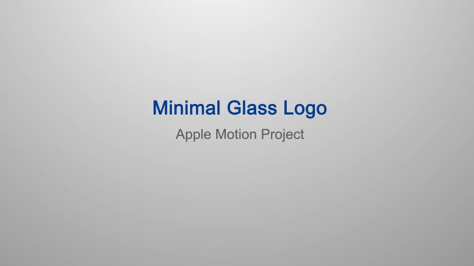 Minimal Glass Logo Apple Motion - Download Videohive 16390394