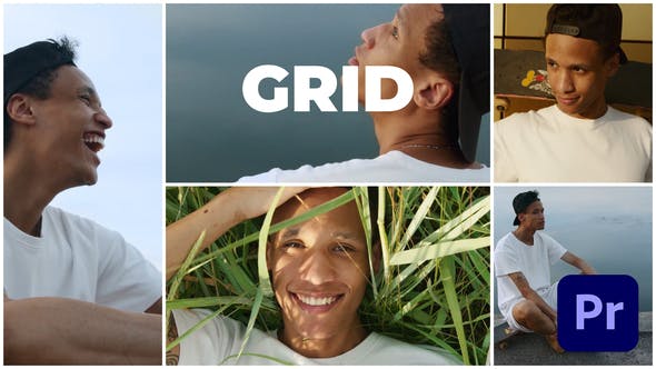 Minimal Grid Slideshow | Premiere Pro - Download Videohive 35874919