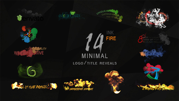 Minimal Ink&fire Logo/Title Reveals Package - Download Videohive 12131344