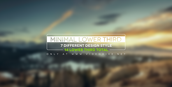 Minimal Lower Thirds - Download Videohive 12237756