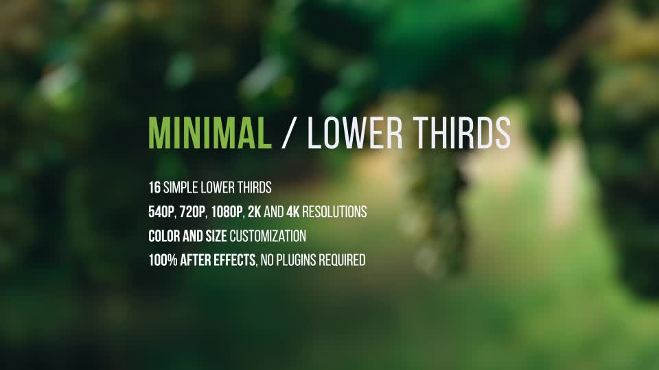 Minimal / Lower Thirds - Download Videohive 13185541