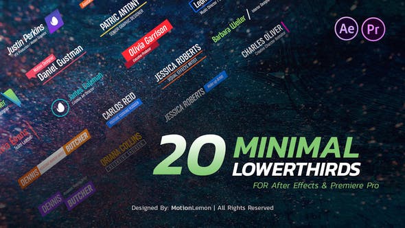 Minimal Lower Thirds Pack - Videohive 23849816 Download