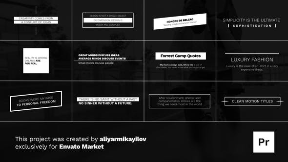 Minimal Motion Titles for Premiere Pro - 34485048 Videohive Download