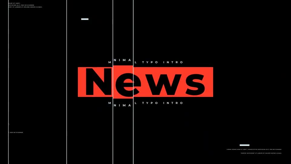 Minimal News Typo Intro Videohive 25830557 After Effects Image 1