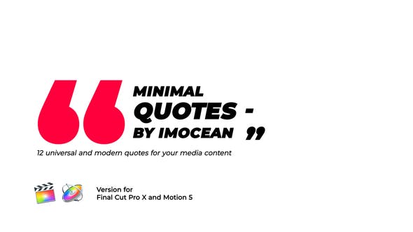 Minimal Quotes | FCPX - Videohive 38006349 Download