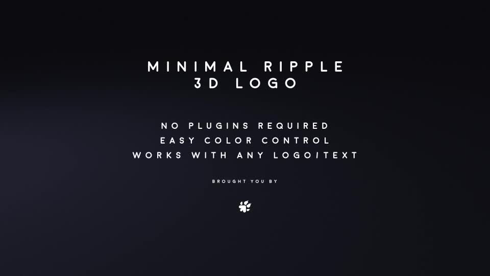 Minimal Ripple 3D Logo Videohive 21607099 After Effects Image 1