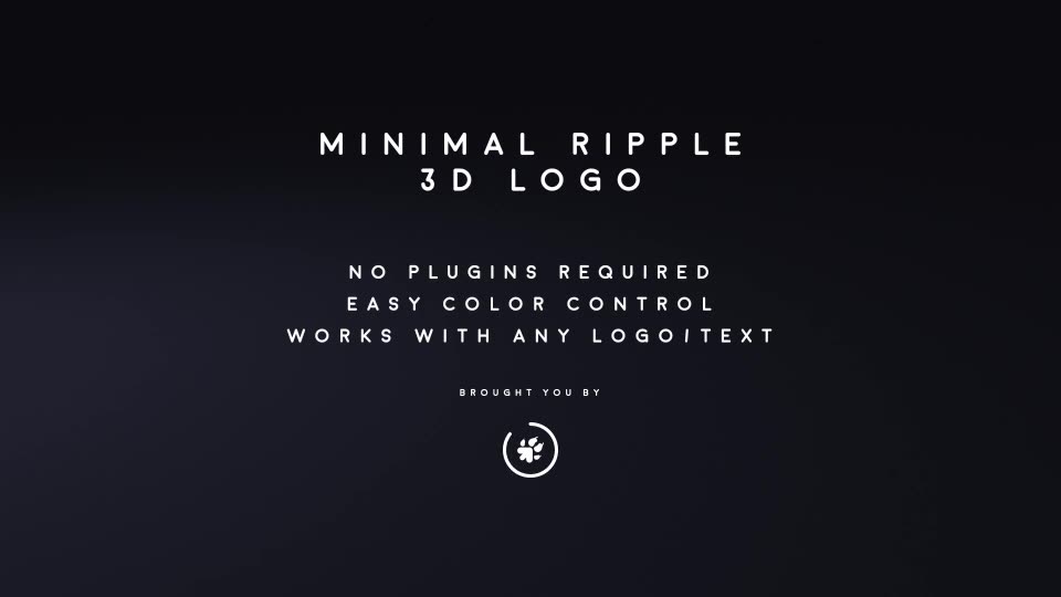 Minimal Ripple 3D Logo Videohive 21607099 After Effects Image 2