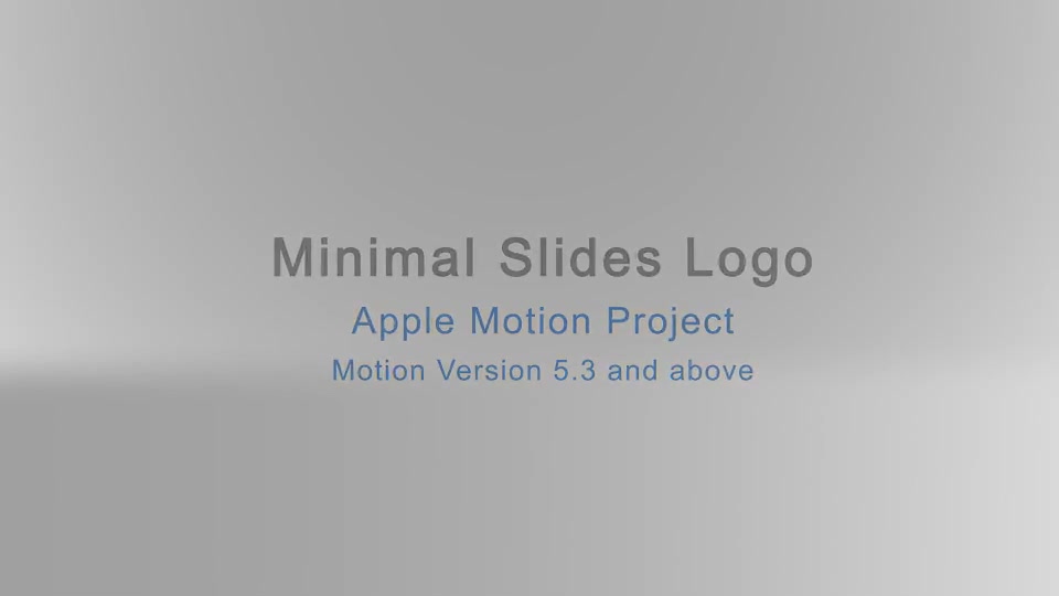 Minimal Slides Logo Apple Motion - Download Videohive 19559887