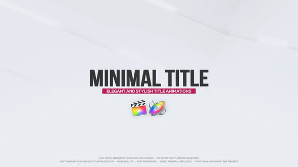 Minimal Title Animations for FCPX - 33547065 Download Videohive