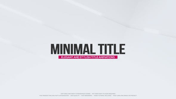 Minimal Title Animations - Videohive 35884016 Download