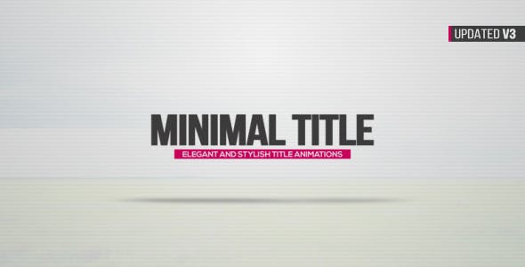 Minimal Title Animations - Videohive Download 15263206