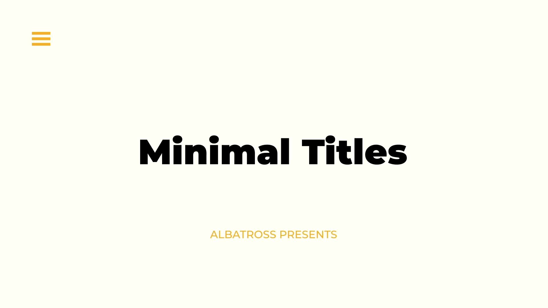 Minimal Titles 1.0 | After Effects Videohive 34497122 After Effects Image 1