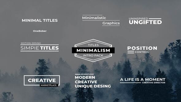 Minimal Titles 2.0 | After Effects - 38803061 Download Videohive