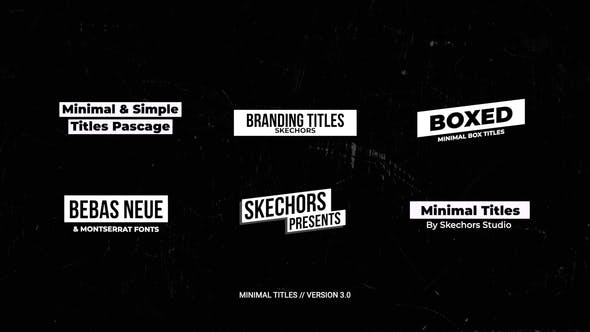 Minimal Titles 3.0 | FCPX - Download Videohive 35999724