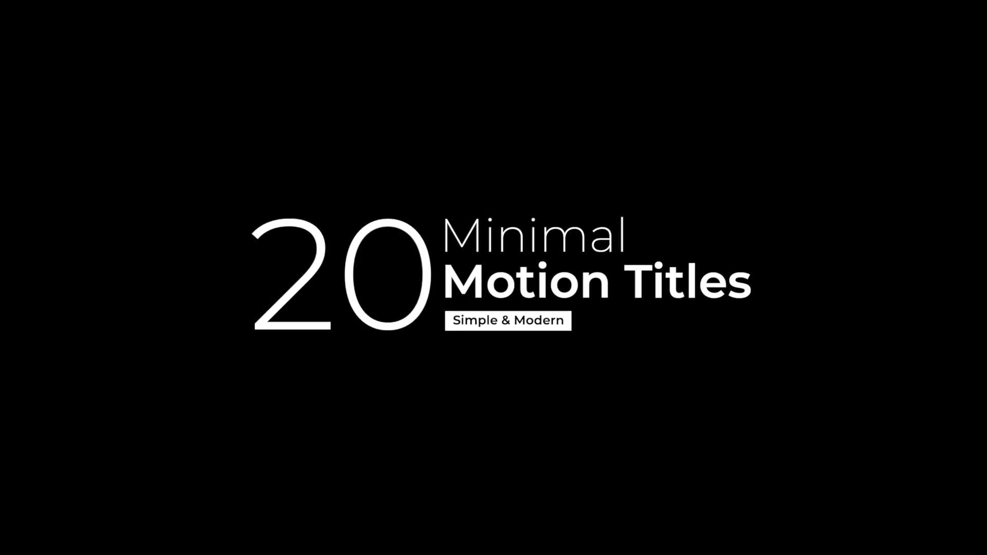 Minimal Titles 3.0 | Final Cut Pro X Videohive 38199380 Apple Motion Image 1