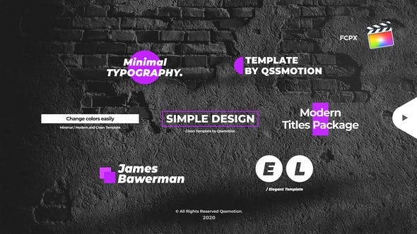 Minimal Titles And Lower Thirds For FCPX - Videohive Download 31381312