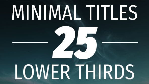 Minimal Titles and Lower Thirds - Videohive Download 15176141