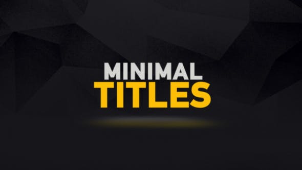 Minimal Titles Animations - Download 15626612 Videohive