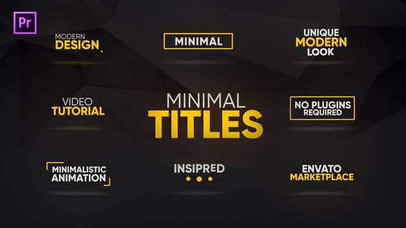 Minimal Titles Animations for Premiere Pro | Essential Graphics Videohive  22272286 Download Rapid
