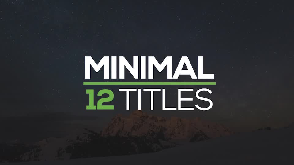 Minimal Titles - Download Videohive 17919335