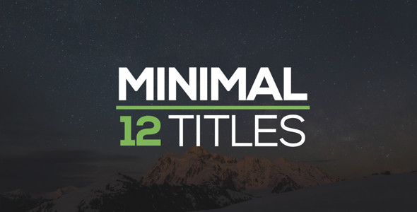 Minimal Titles - Download Videohive 17919335