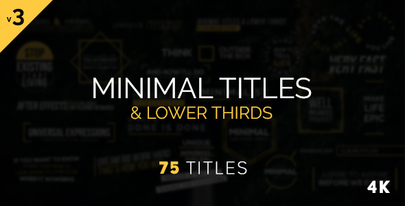 Minimal Titles & Lower Thirds - Download Videohive 17156267