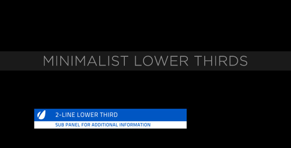 Minimalist Lower Thirds - Download Videohive 231564