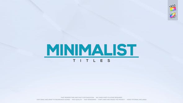 Minimalist Titles for FCPX - Videohive Download 33451675