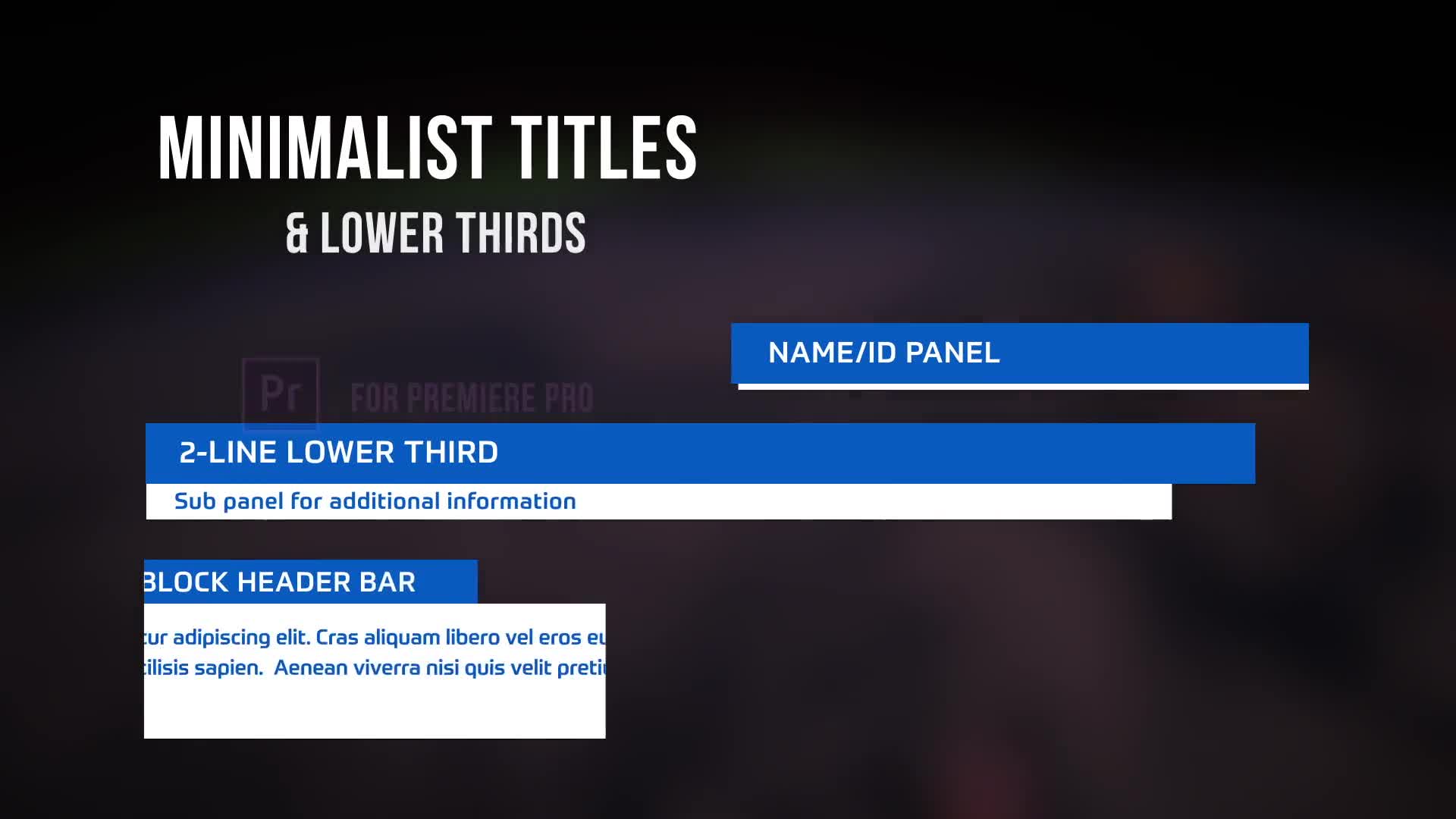 Minimalist Titles | MOGRT for Premiere Pro Videohive 24478477 Premiere Pro Image 1