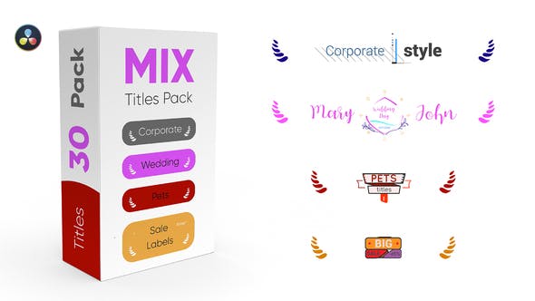 Mix Titles Pack - Download Videohive 31291381
