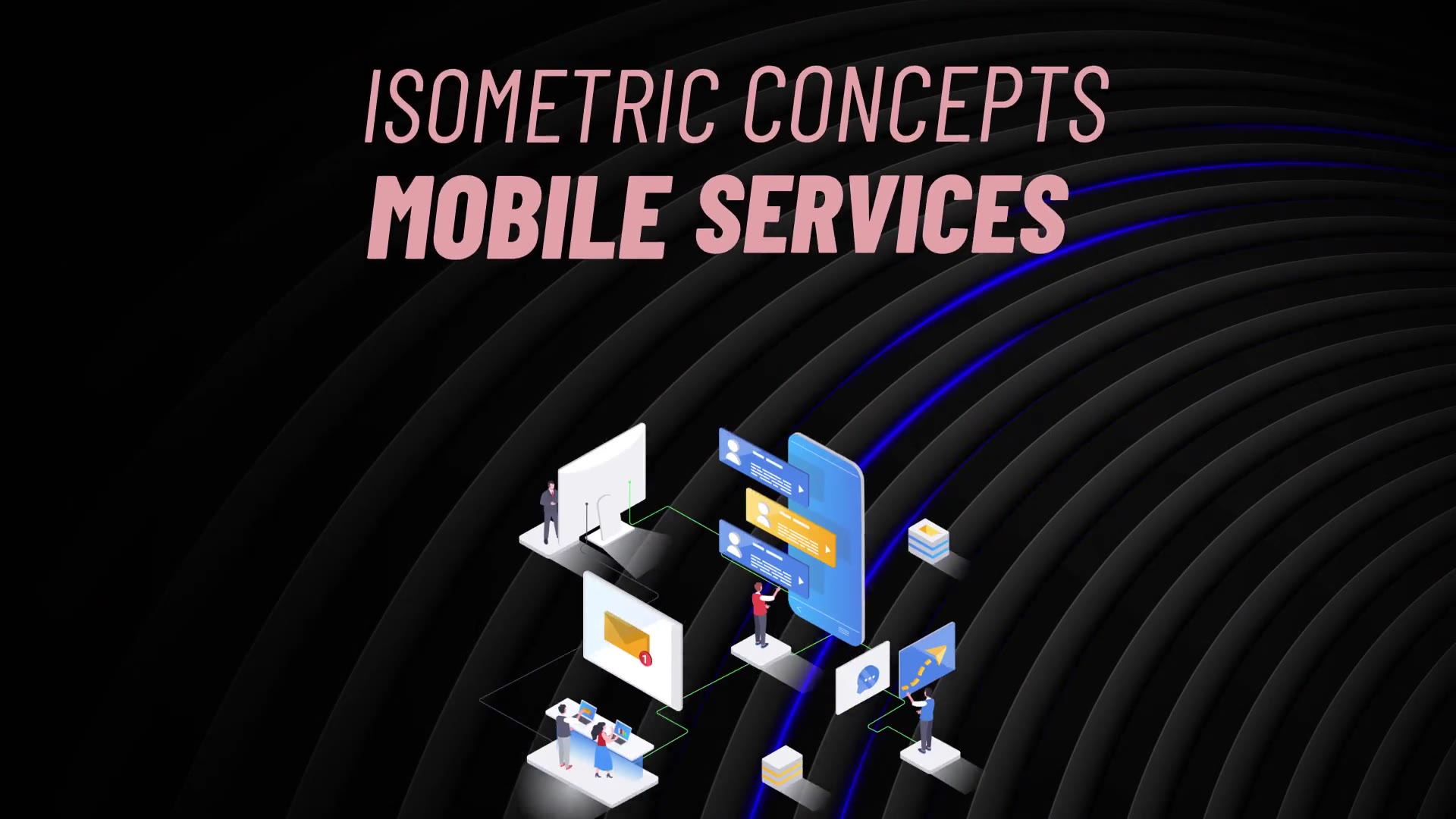 Mobile Services Isometric Concept Videohive 31223569 After Effects Image 3