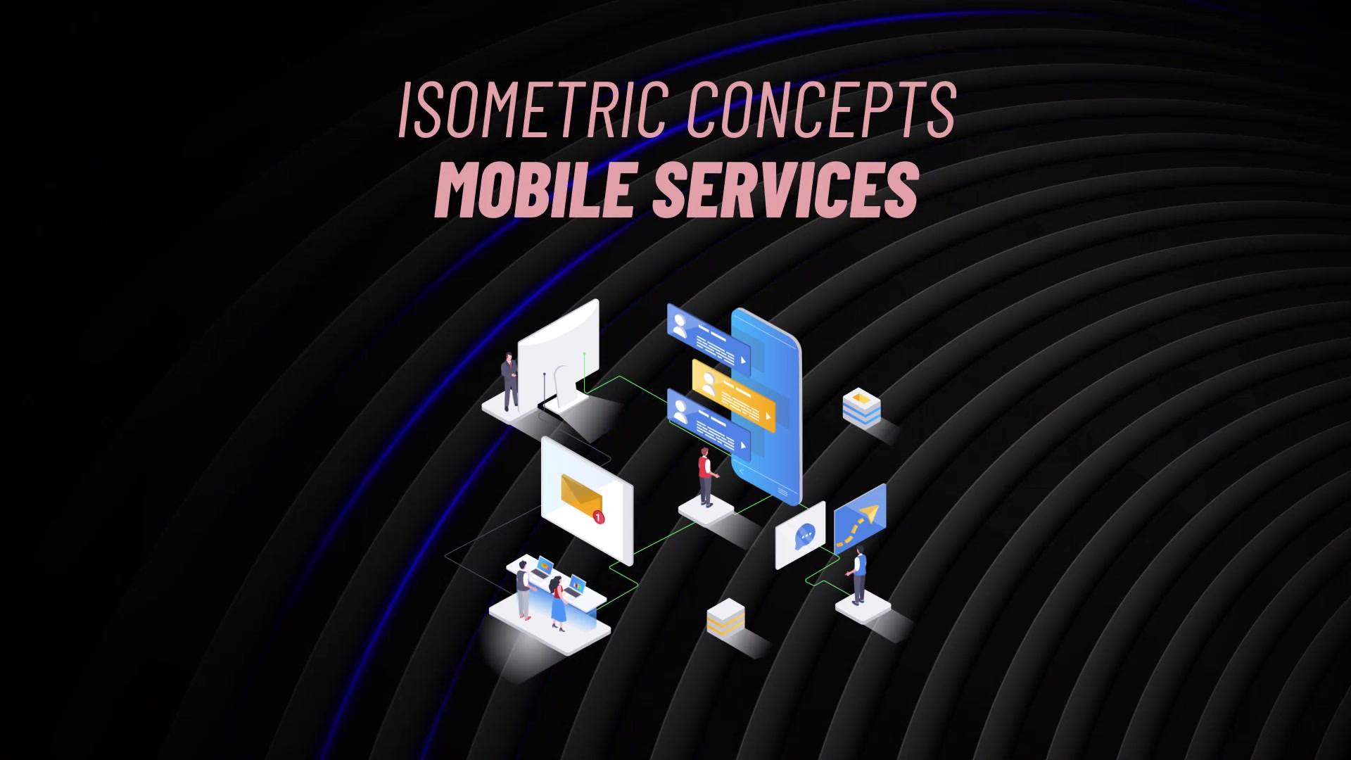 Mobile Services Isometric Concept Videohive 31223569 After Effects Image 4