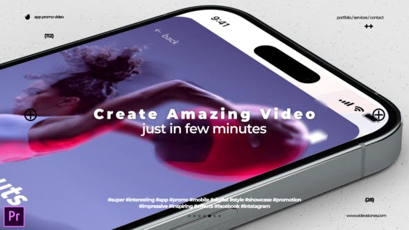 Modern App Promo Clean App Promo Video 3D Mockup Premiere Pro - Videohive 34448561 Download